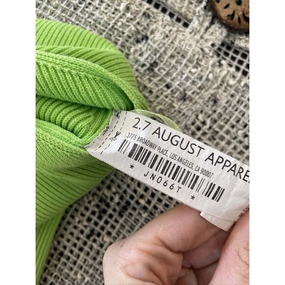 Grey Lab Los Angelas Green Ribbed Medium Bodysuit Spring Festival Rave High Cut - Picture 7 of 7